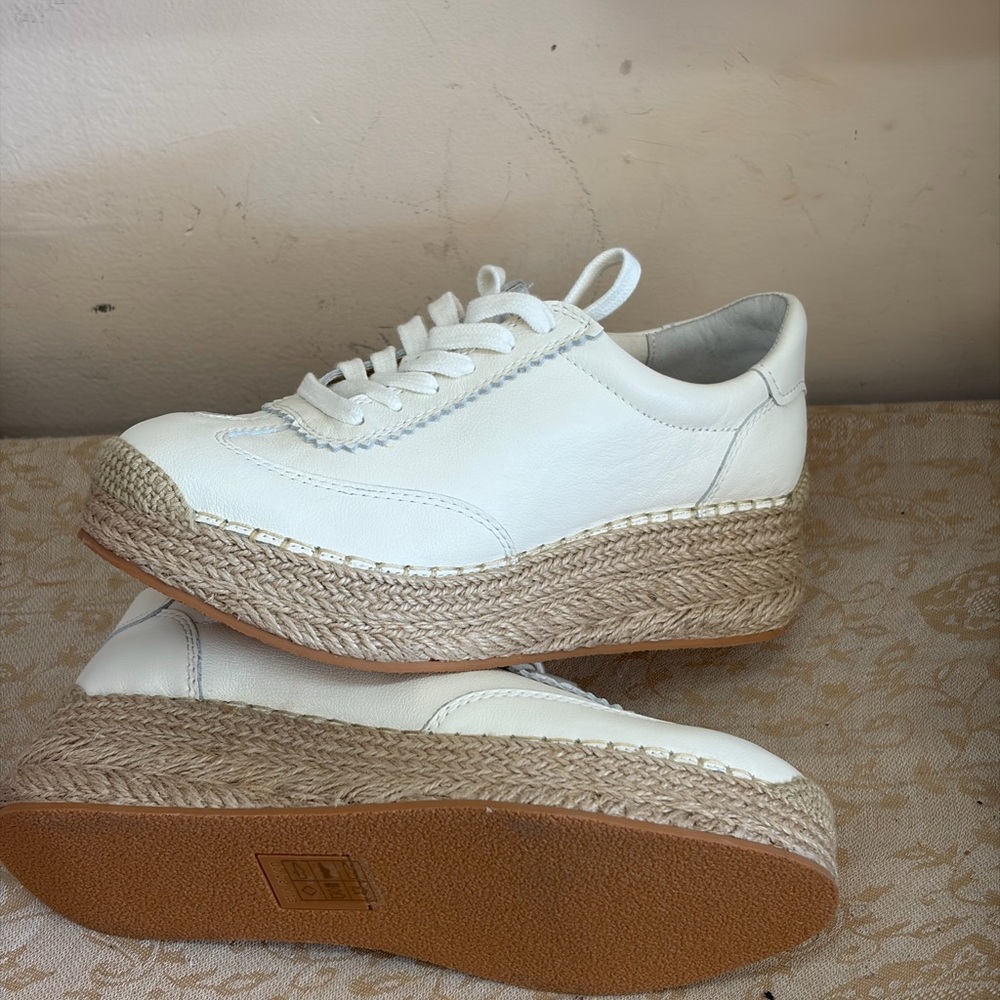 DV by Dolce Vita White Espadrille Shoes Platform Tennis Shoe Style - Picture 6 of 10